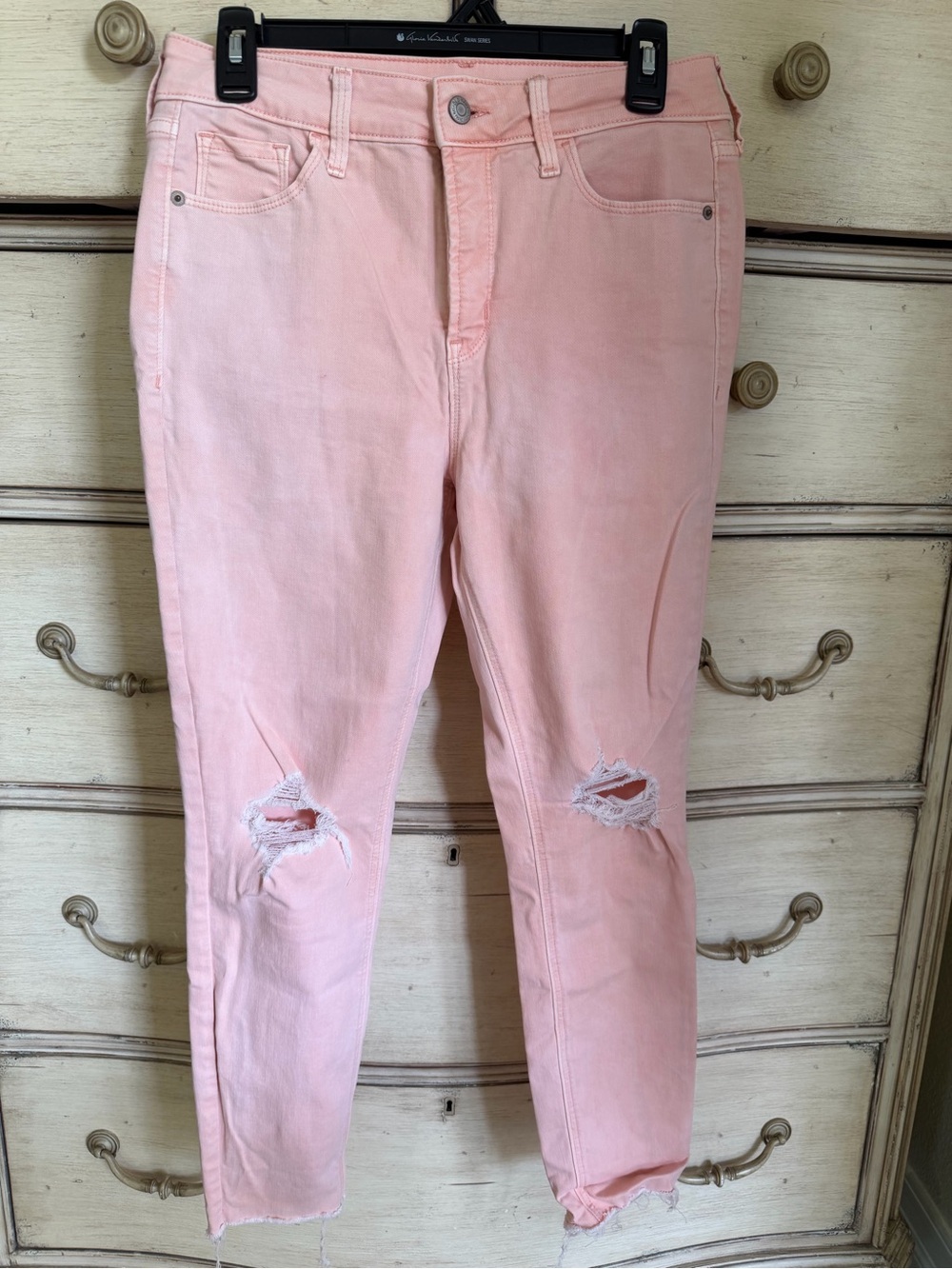 Pink Distressed Women’s Jeans - Classic Fit